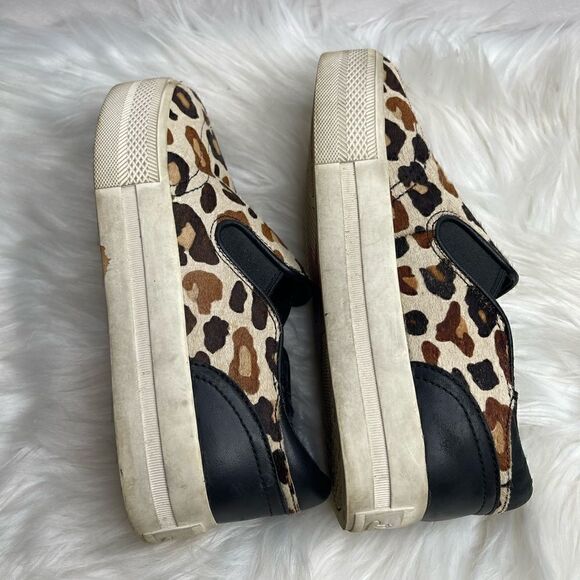 Ash Jungle Leopard Print Platform Slip On Calf Hair Shoes 37 - Picture 6 of 7